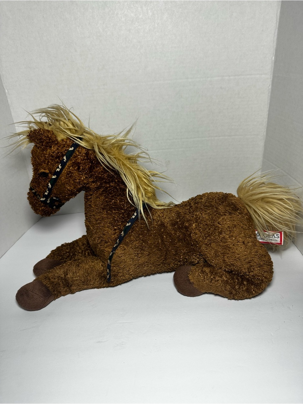 Douglas Cuddle Toy Brown Plush Horse with Blonde Mane